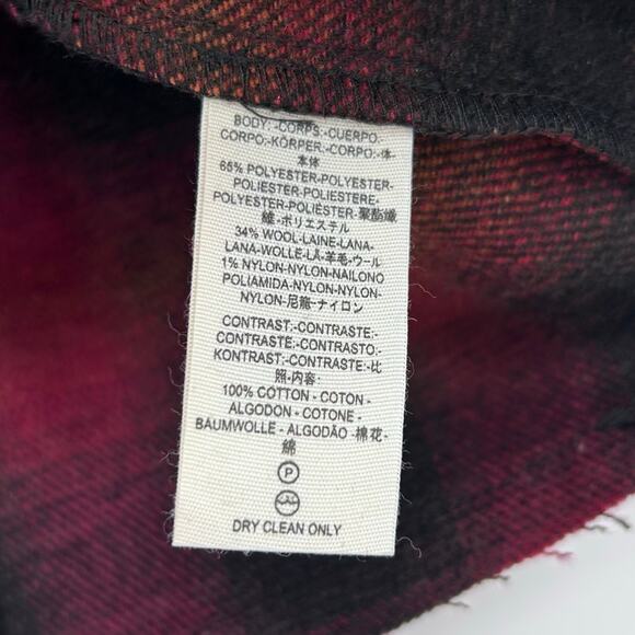 Free People High-Waist Pleated Plaid Mini Skirt Red Black Grunge Womens Size 4 - Picture 7 of 12